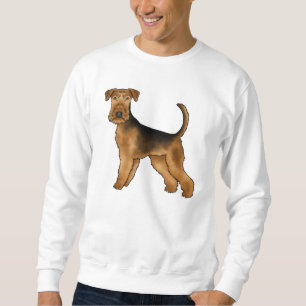 Sweatshirt Modèle de chien Térrier d'Airedale mignon au bord 