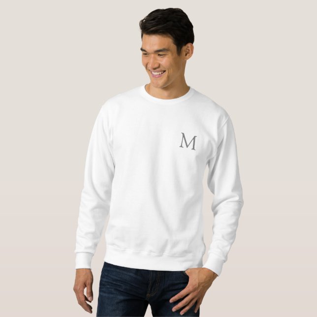 Sweatshirt Modèle Moderne Monogramme Élégant Homme de base (Devant entier)