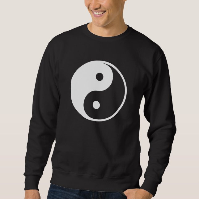 Sweatshirt Modèle noir et blanc d'illustration de Yin Yang (Devant)