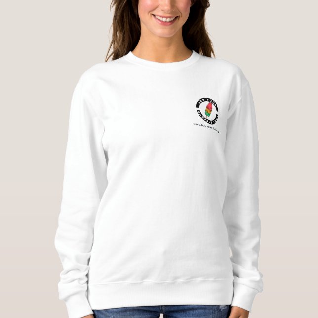 Sweatshirt Modern Business Logo and Website Employee (Devant)