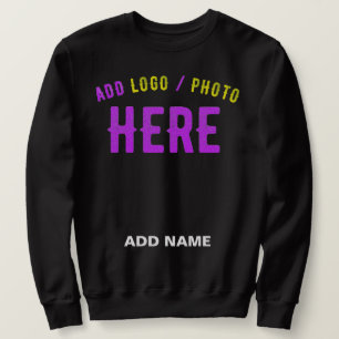 SWEATSHIRT MODERNE ET MODERNE PERSONNALISABLE NOIR VÉRIFIÉ