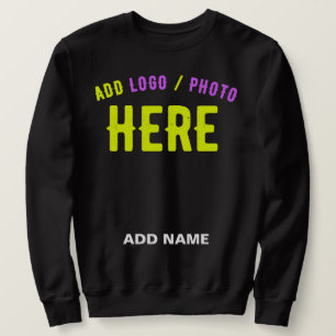 SWEATSHIRT MODERNE ET MODERNE PERSONNALISABLE NOIR VÉRIFIÉ