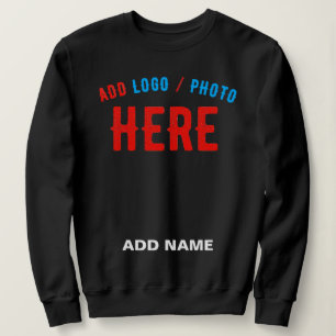 SWEATSHIRT MODERNE ET MODERNE PERSONNALISABLE NOIR VÉRIFIÉ