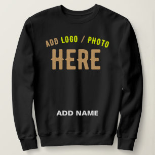SWEATSHIRT MODERNE ET MODERNE PERSONNALISABLE NOIR VÉRIFIÉ