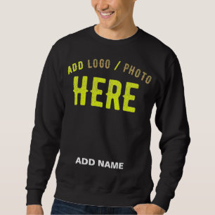 SWEATSHIRT MODERNE ET MODERNE PERSONNALISABLE NOIR VÉRIFIÉ