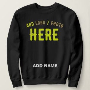 SWEATSHIRT MODERNE ET MODERNE PERSONNALISABLE NOIR VÉRIFIÉ