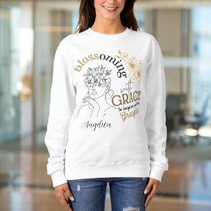 Sweatshirt Moderne florissant avec l'autonomisation des femme