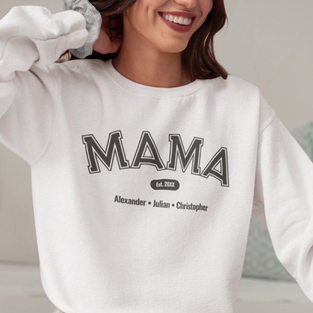 Sweatshirt Moderne Simple Bold Typographie Mama (Créateur téléchargé)