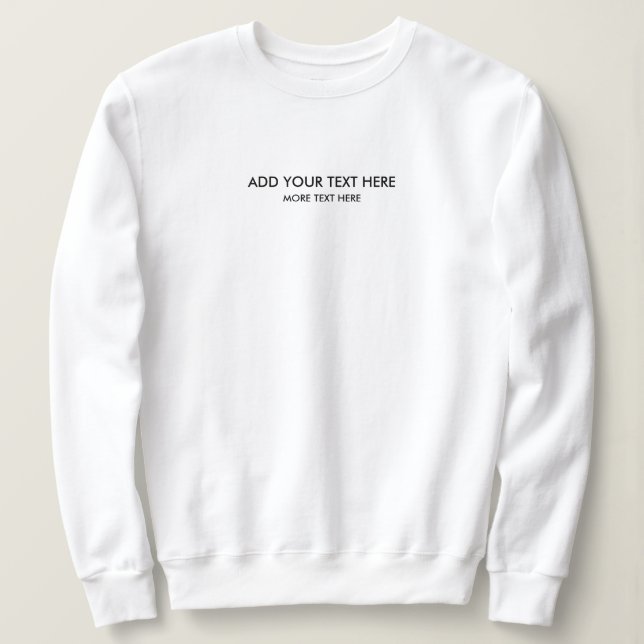 Sweatshirt Moderne tendance petite police Modèle femmes Blanc (Design devant)