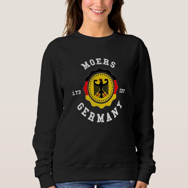 Sweatshirt MOERS Germany Flag Badge Vintage (Devant)