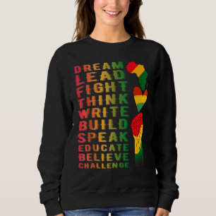 Sweatshirt Mois de l'histoire des Noirs Afro-Américain pour l