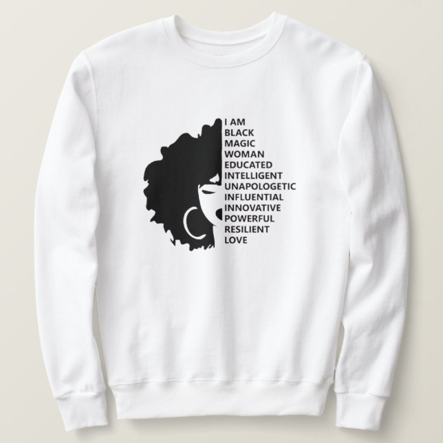 Sweatshirt Mois de l'histoire des Noirs Afro femme Africain A (Design devant)