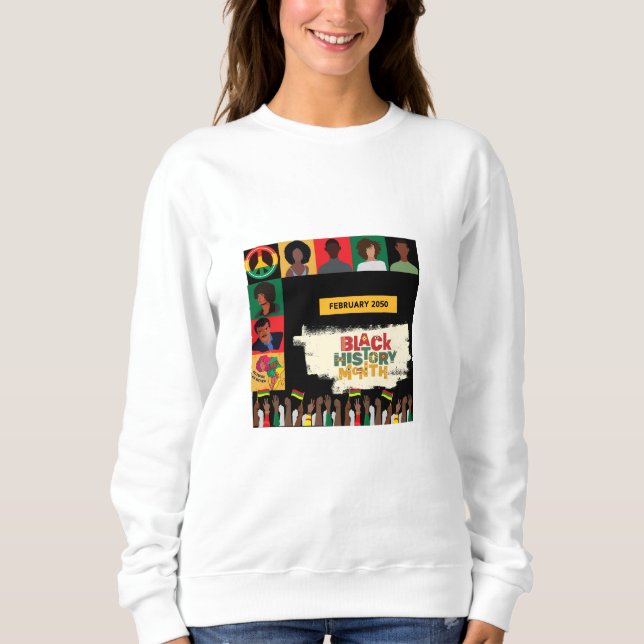 Sweatshirt Mois de l'histoire des Noirs rouges honorant l'hér (Devant)