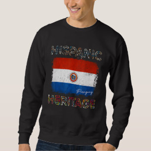 Sweatshirt Mois du patrimoine hispanique Drapeau du Paraguay