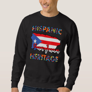 Sweatshirt Mois du patrimoine hispanique Porto Rico Drapeau S