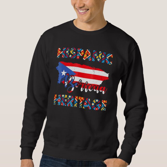 Sweatshirt Mois du patrimoine national hispanique Porto Rico (Devant)