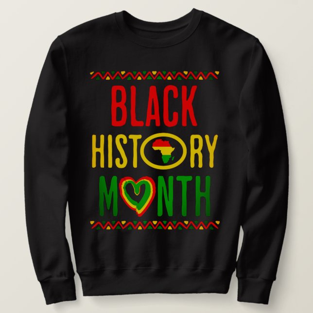 Sweatshirt Mois noir, 19 juin, Mois de l'histoire noire (Design devant)