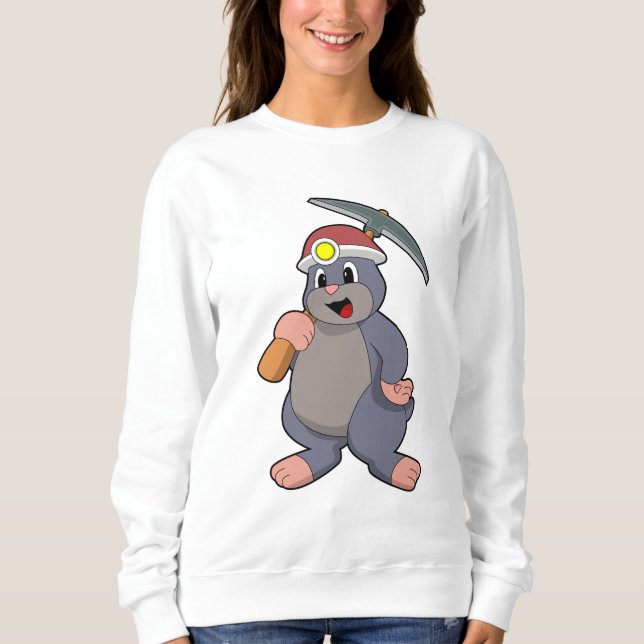 Sweatshirt Mole avec Pickaxe (Devant)