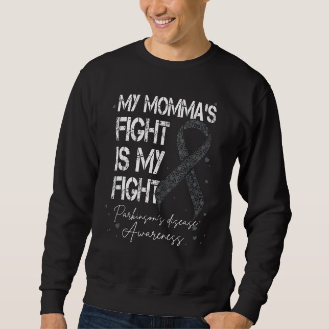 Sweatshirt Momma combat mon combat Le Ruban d'Argent de Parki (Devant)