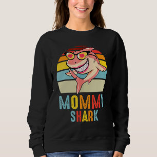 Sweatshirt Mommy Shark Vintage Retro Shark Fête des mères