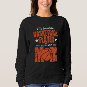 Sweatshirt Mon Basketball favori Maman Idée cadeau