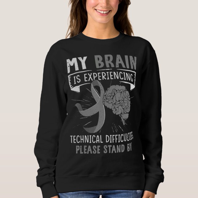 Sweatshirt Mon Cerveau Connaît Des Difficultés Techniques Gr (Devant)