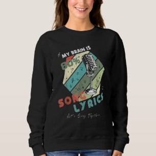 Sweatshirt Mon cerveau est composé à 80 pour cent de paroles