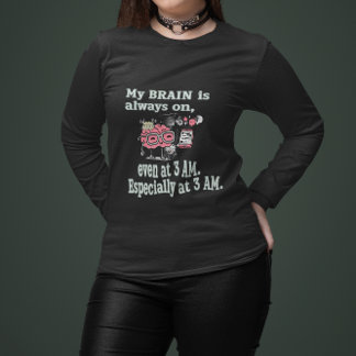 Sweatshirt Mon cerveau est toujours allumé - Même à 3 heures 