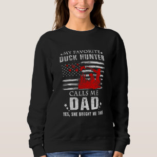 Sweatshirt Mon Chasseur De Canard Préféré M'Appelle Papa Chas