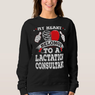 Sweatshirt Mon Coeur Appartient À Un Consultant En Lactation