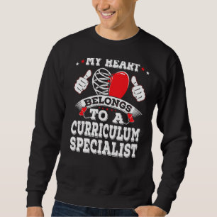 Sweatshirt Mon Coeur Appartient À Un Spécialiste Du Programme