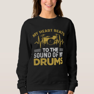 Sweatshirt Mon cœur bat au son de mon instrument de musique m