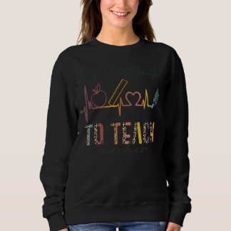 Sweatshirt Mon Coeur bat pour apprendre à l'enseignant Leopar