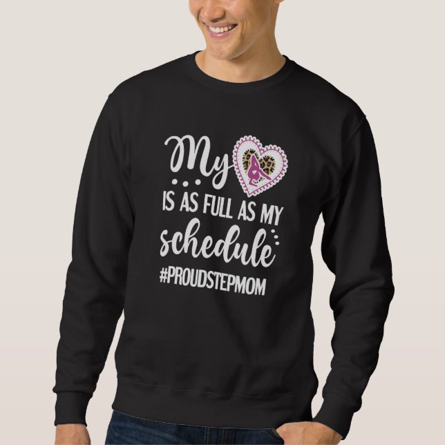 Sweatshirt Mon Coeur Est Plein Fier Gymnastique Stepmaman (Devant)