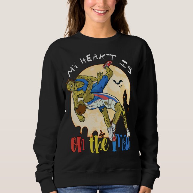 Sweatshirt Mon Coeur Est Sur Le Mat Lutter Maman Lutter Papa (Devant)