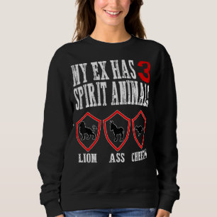 Sweatshirt Mon Ex a 3 Esprit Animaux Ex Femme Mari Divorce