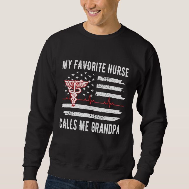 Sweatshirt Mon infirmière préférée m'appelle grand-père infir (Devant)