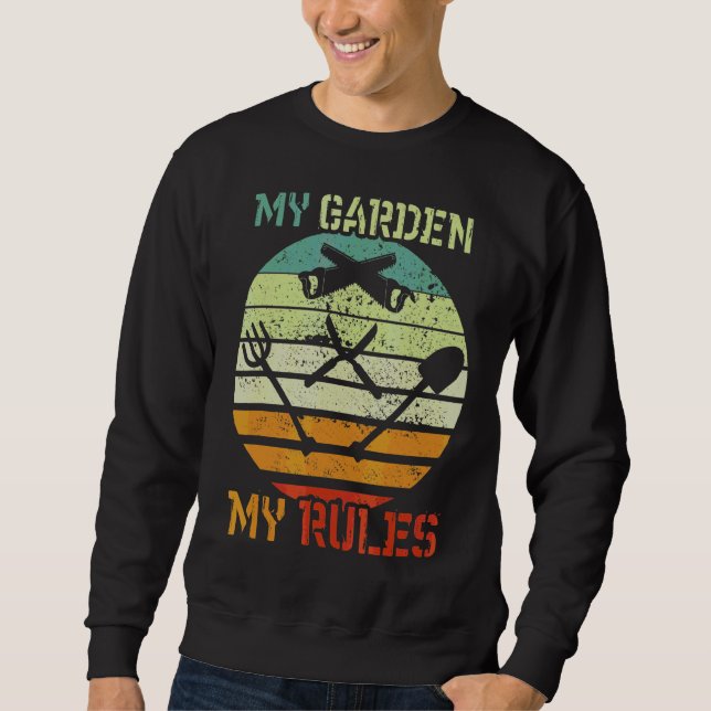 Sweatshirt Mon Jardin Mes Règles Jardin Cuisine Garde (Devant)