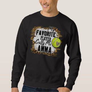 Sweatshirt Mon Joueur favori m'appelle Amma Tennis Mère D