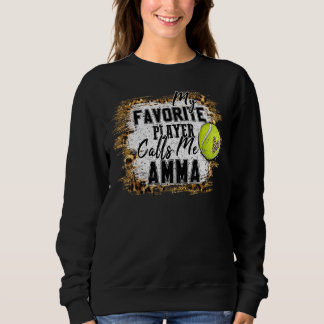 Sweatshirt Mon Joueur favori m'appelle Amma Tennis Mère D