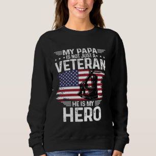 Sweatshirt Mon Papa Est Vétérinaire Il Est Mon Héros Chemise 