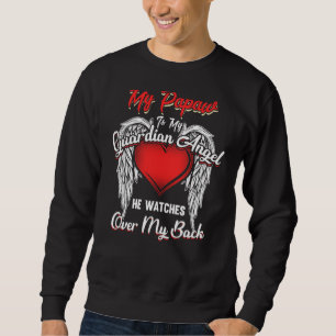 Sweatshirt Mon Papaw Est L'Ange Gardien Qu'Il Regarde En Arri