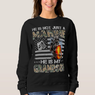 Sweatshirt Mon Petit-Fils Est Un Grand-Mère Fière De Marine