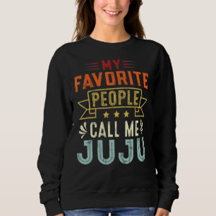 Sweatshirt Mon peuple favori m'appelle Juju Retro Mère's Da