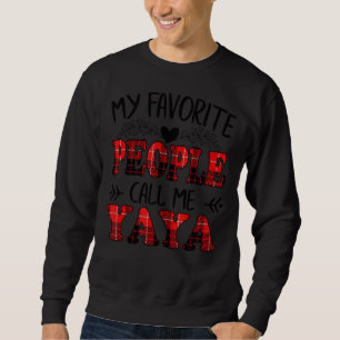 Sweatshirt Mon peuple favori m'appelle Yaya Fête des Mères Fe