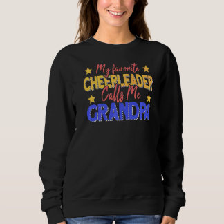 Sweatshirt Mon Pom-pom girl Favori M'Appelle Grand-Père Cheer