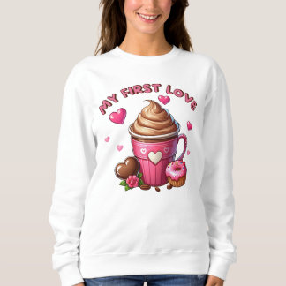 Sweatshirt Mon premier café d'amour