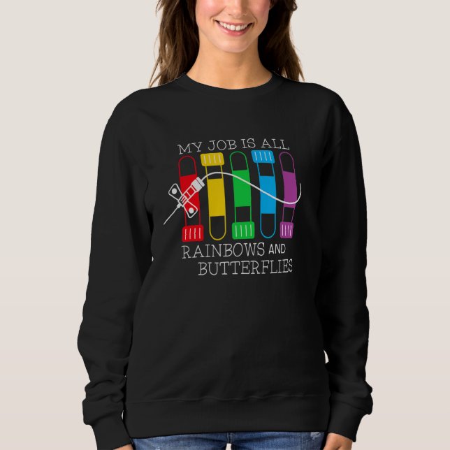 Sweatshirt Mon Travail Est Tous Rainbows & Butterflies Lab Te (Devant)