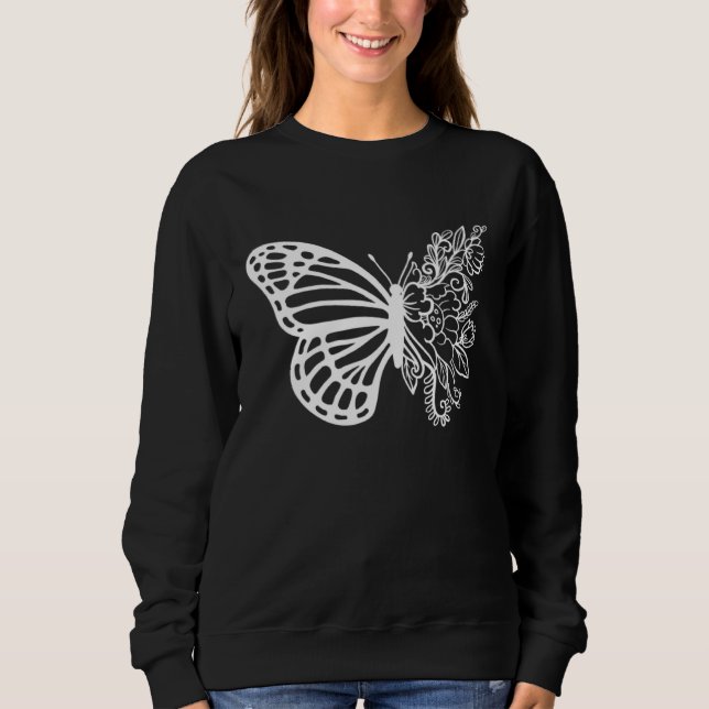 Sweatshirt Monarch Butterfly Flower Insect Collector Entomolo (Devant)