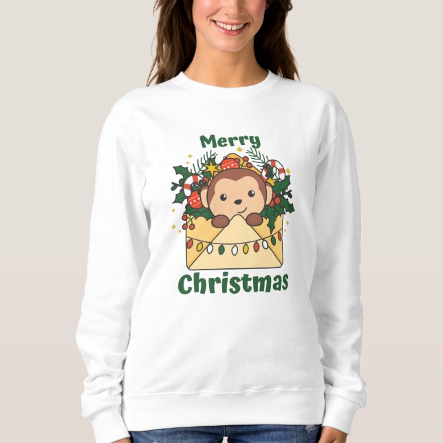 Sweatshirt Monkey Christmas (Devant)